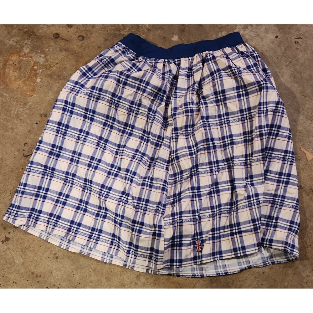 Womens BBC Dr. Who Her Universe Plaid Skirt Size Large